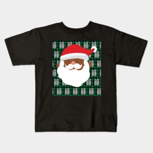 Ugly Christmas Black African American Santa Kids T-Shirt